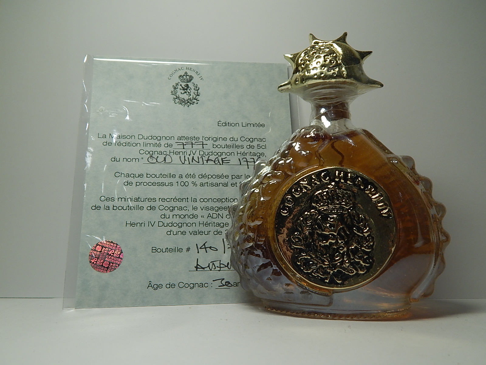 HENRI IV. 30yo Cognac "Gold"